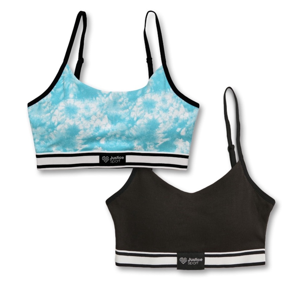 NWT - Justice Sport - 2 Pack Padded Strappy
Back Bras - Size 30